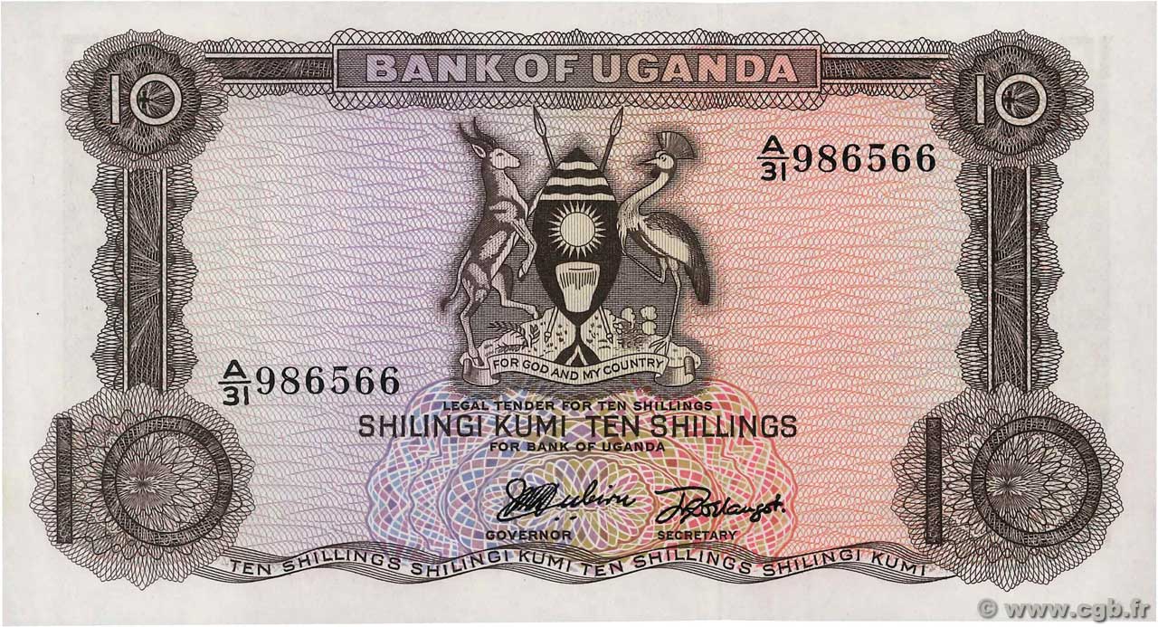 10 Shillings OUGANDA 1966 P.02a NEUF