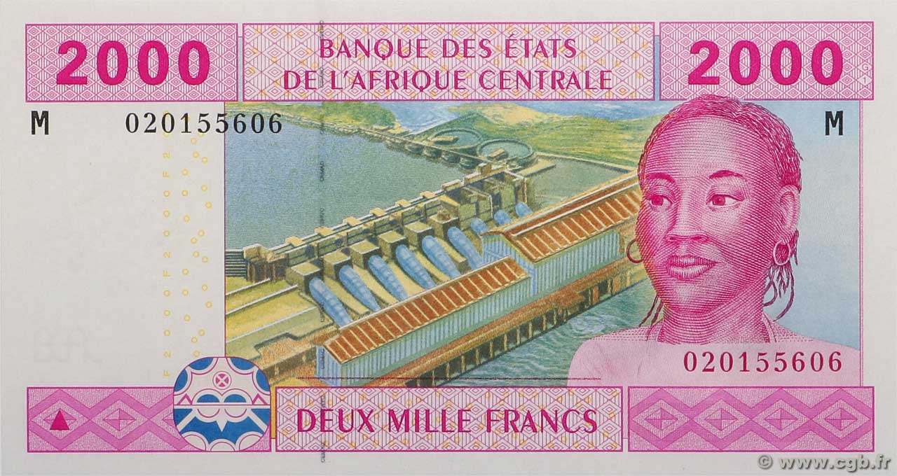 2000 Francs type 2002M CENTRAFRIQUE 2003 A.203Ma NEUF