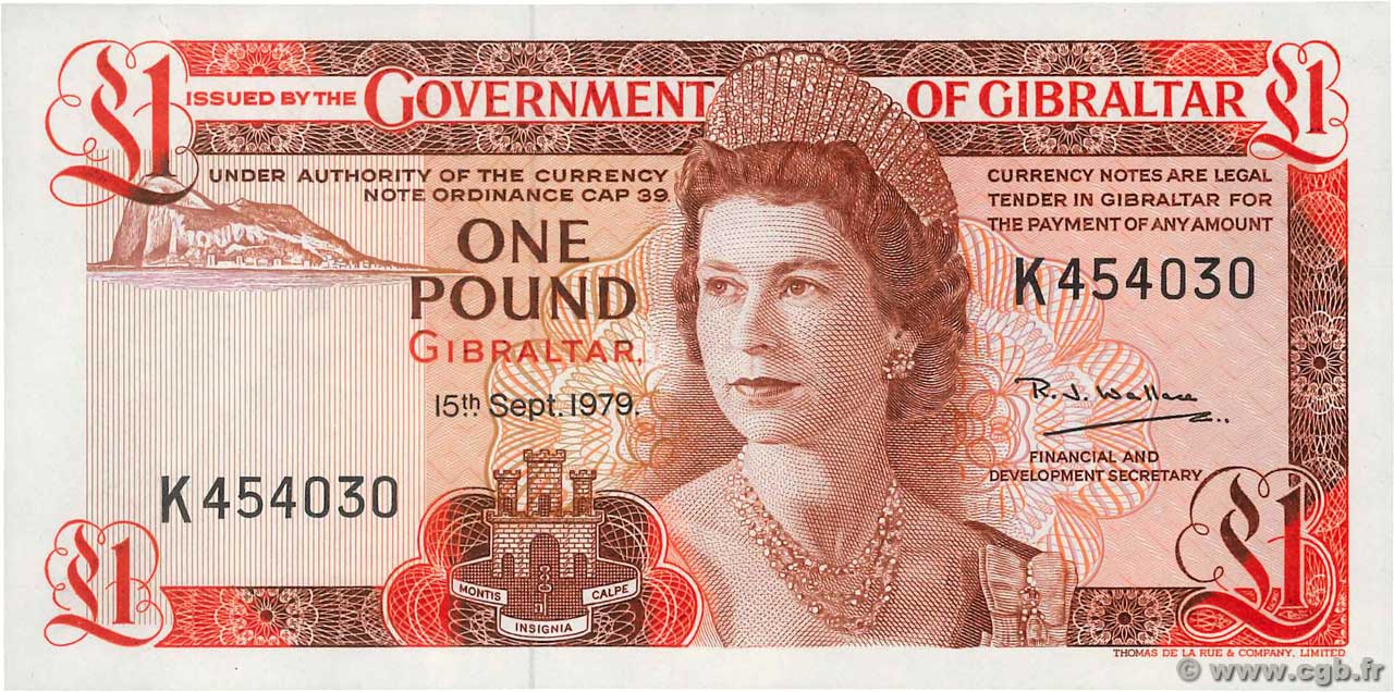 1 Pound GIBRALTAR 1979 P.20b NEUF
