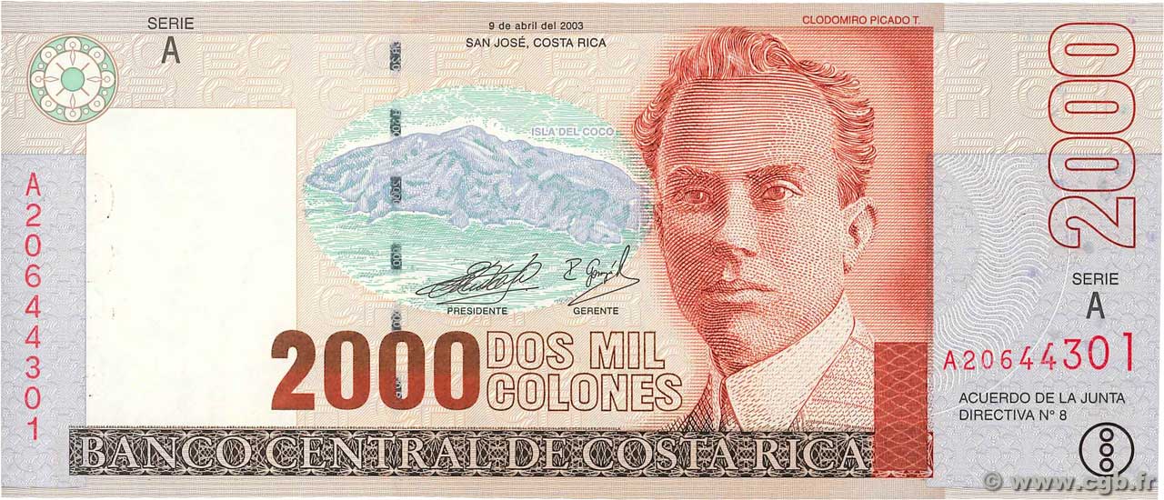 2000 Colones COSTA RICA  2003 P.265d pr.NEUF