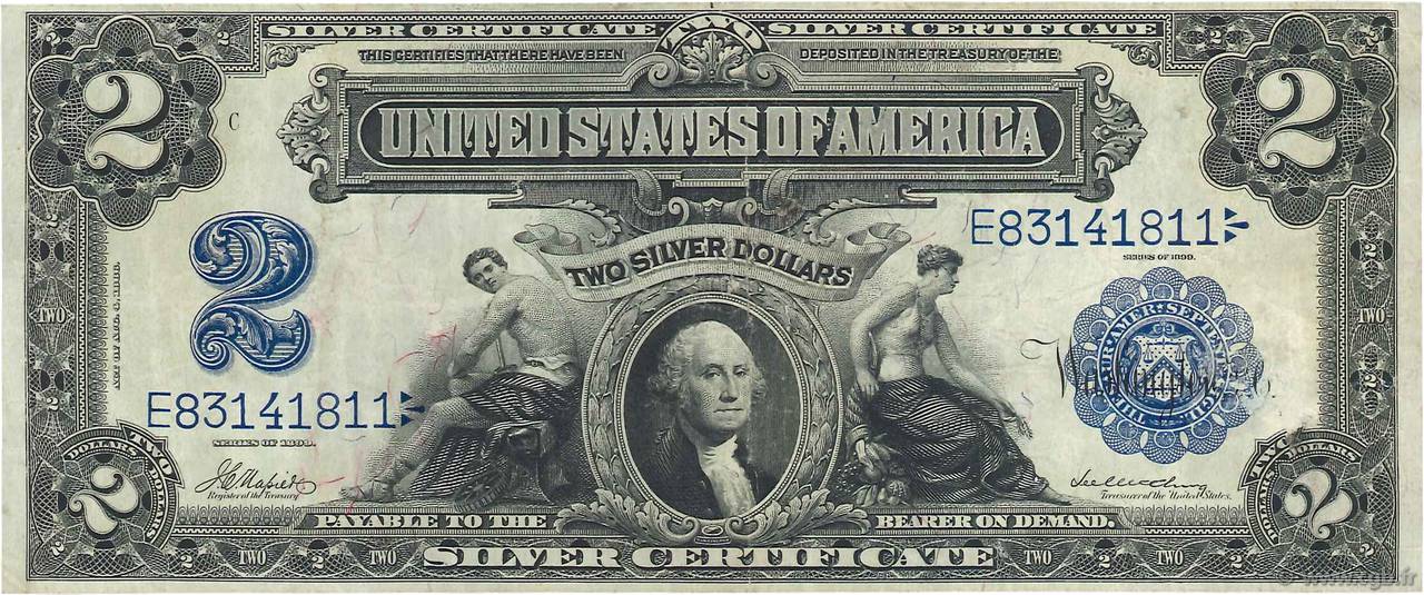 2 Dollars ÉTATS-UNIS D AMÉRIQUE  1899 P.339 TTB