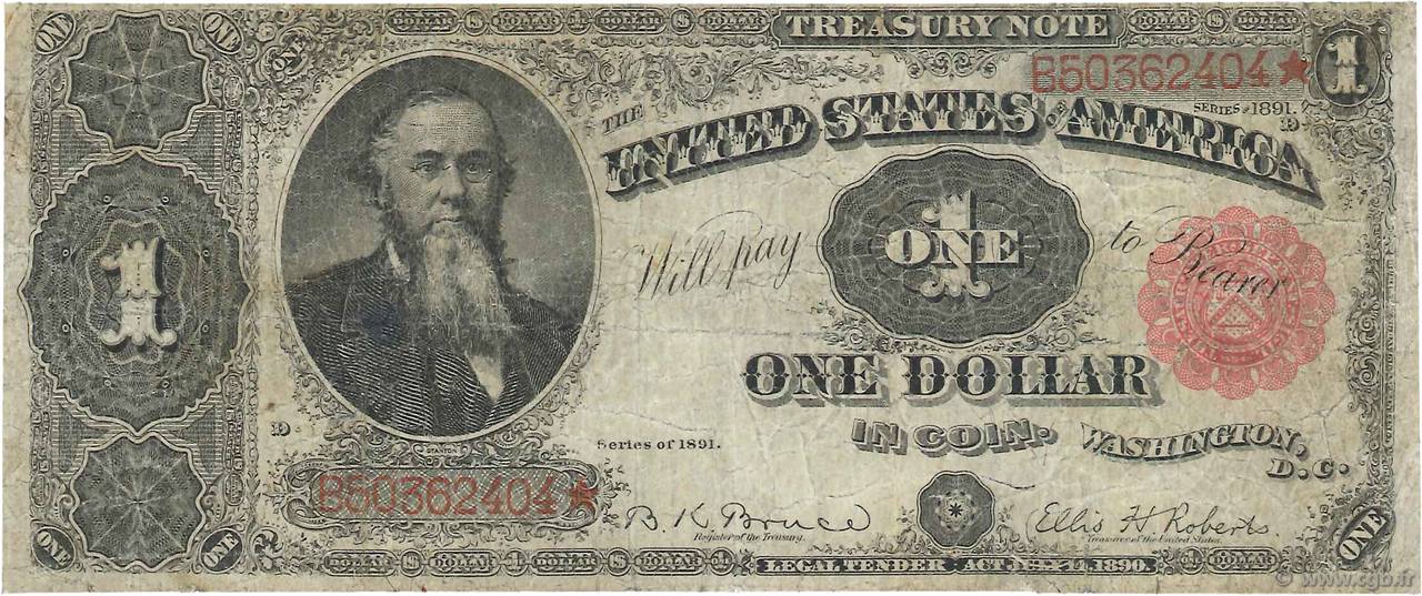 1 Dollar ÉTATS-UNIS D AMÉRIQUE  1891 P.351 pr.TB