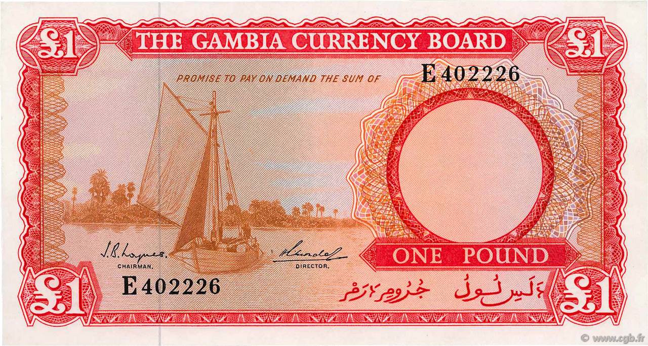 1 Pound GAMBIE  1965 P.02a NEUF