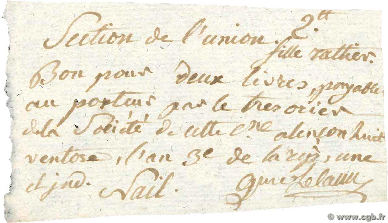 2 Livres FRANCE 1795 Kol.61.105var SUP