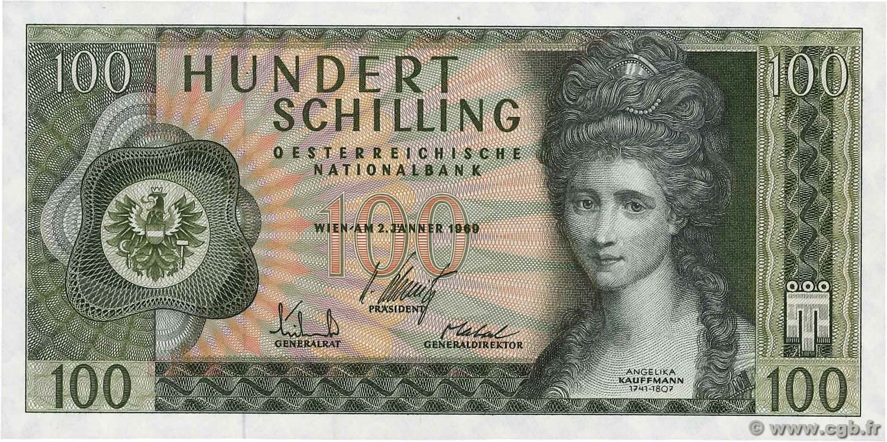 100 Schilling AUTRICHE 1969 P.145a NEUF
