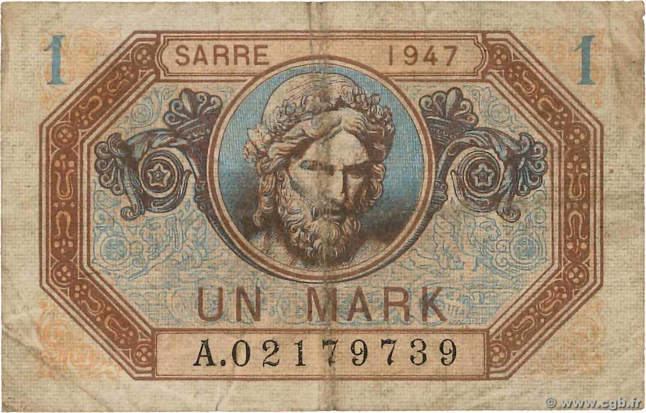 1 Mark SARRE FRANCE  1947 VF.44.01 F