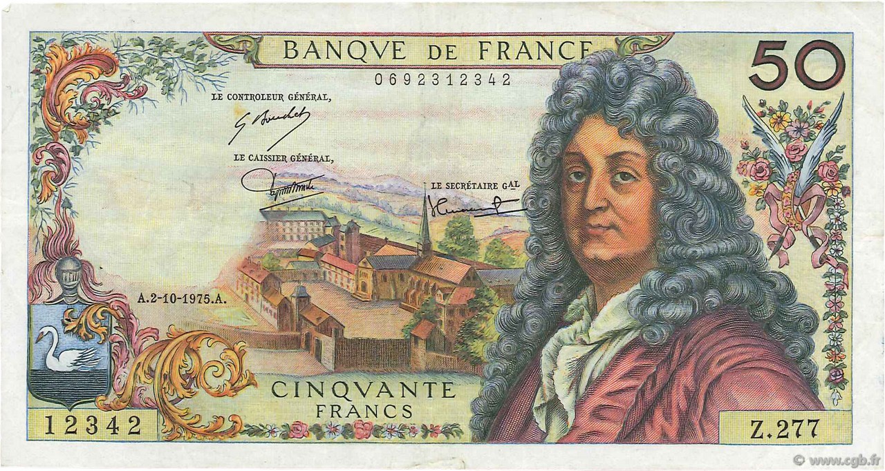 50 Francs RACINE FRANCE  1975 F.64.31 TTB