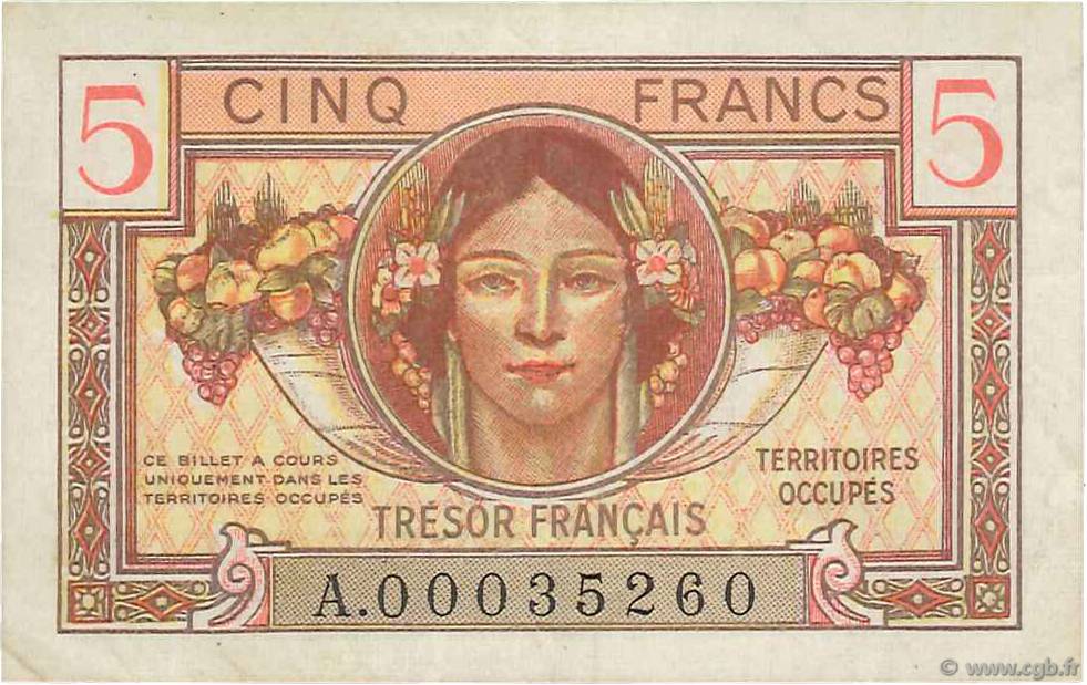 5 Francs TRÉSOR FRANÇAIS FRANCE  1947 VF.29.01 TTB
