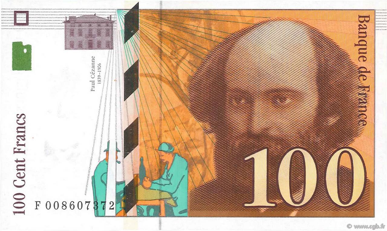 100 Francs CÉZANNE FRANCE  1997 F.74.01 AU-