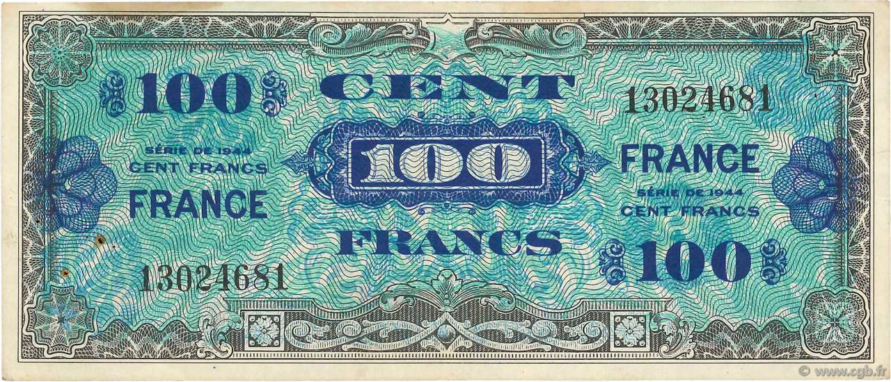 100 Francs FRANCE FRANCE  1945 VF.25.01 F+