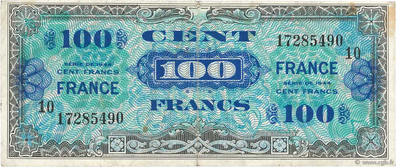 100 Francs FRANCE FRANCE  1945 VF.25.10 F