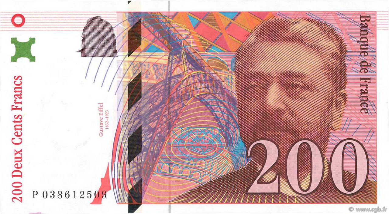 200 Francs EIFFEL FRANCE  1996 F.75.03a pr.SPL