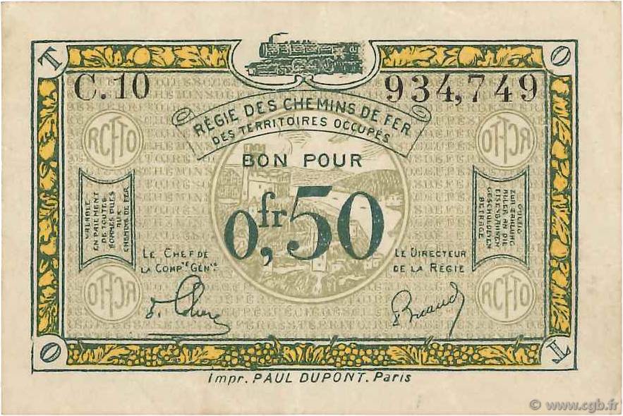 50 Centimes FRANCE régionalisme et divers 1923 JP.135.04 TTB