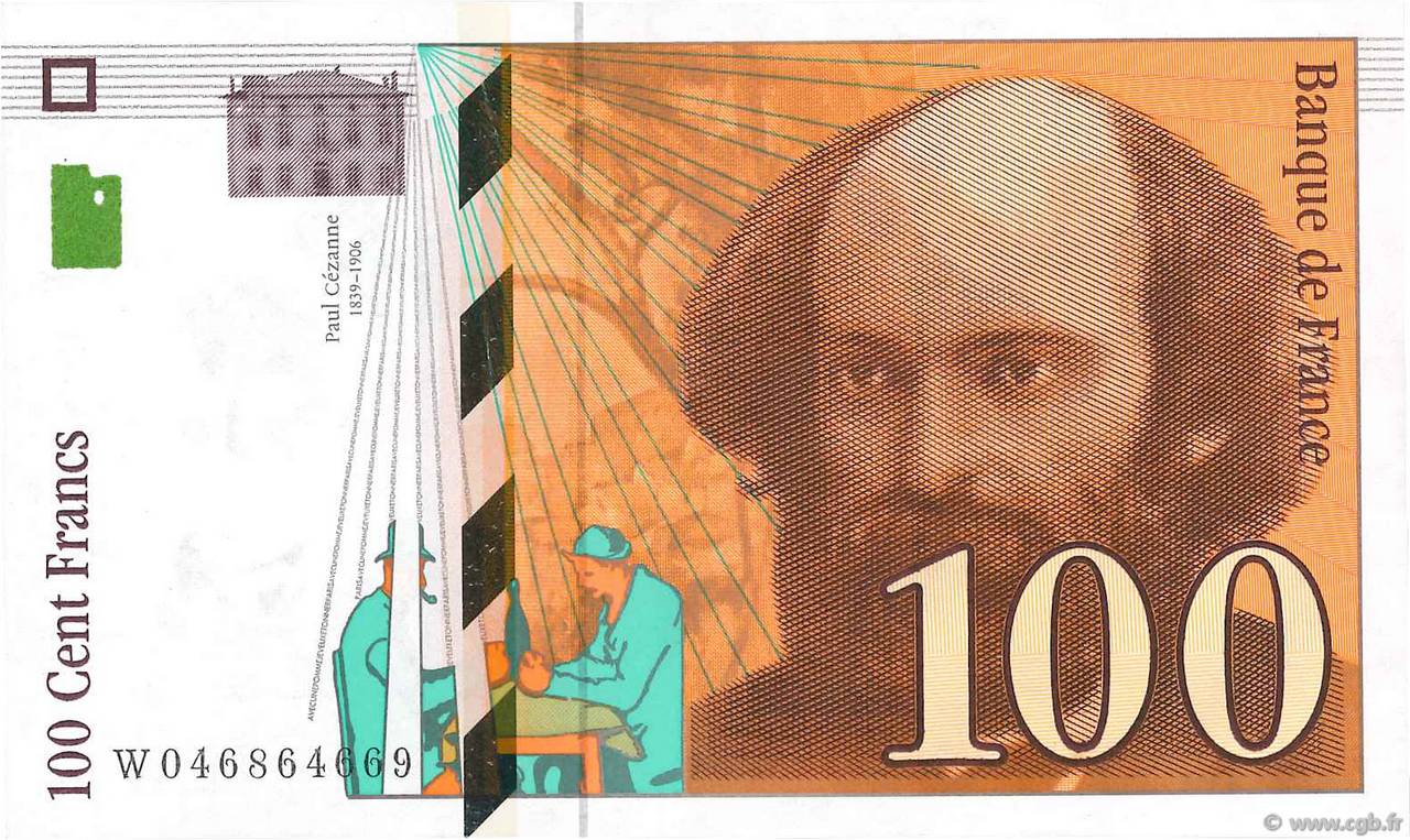 100 Francs CÉZANNE FRANCE 1998 F.74.02 TTB+