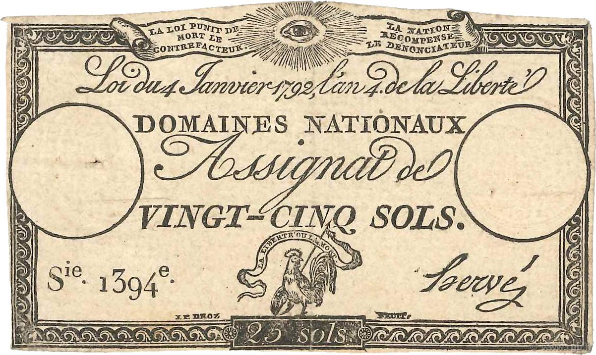 25 Sols FRANCE 1792 Ass.25a TB