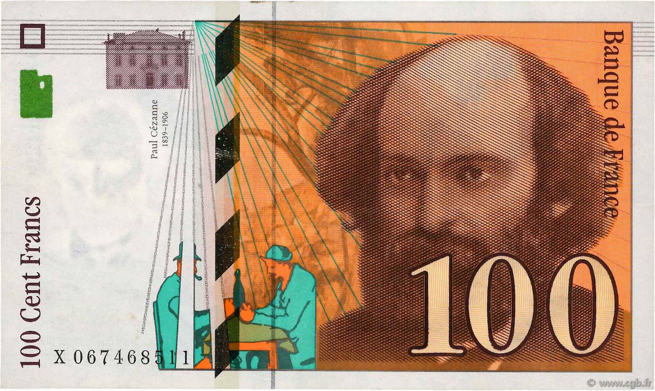 100 Francs CÉZANNE FRANCE 1998 F.74.02 pr.SUP