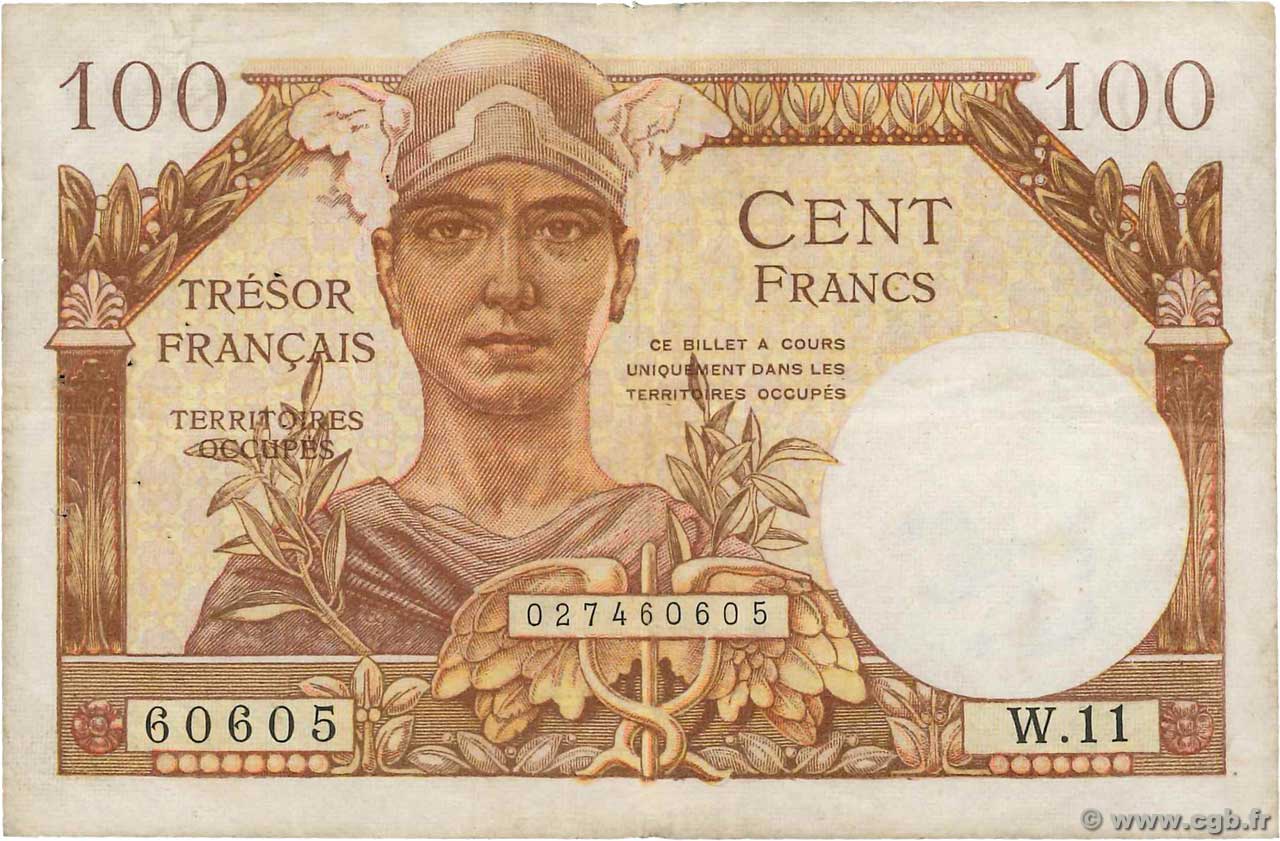 100 Francs TRÉSOR FRANÇAIS FRANCE 1947 VF.32.05 TB