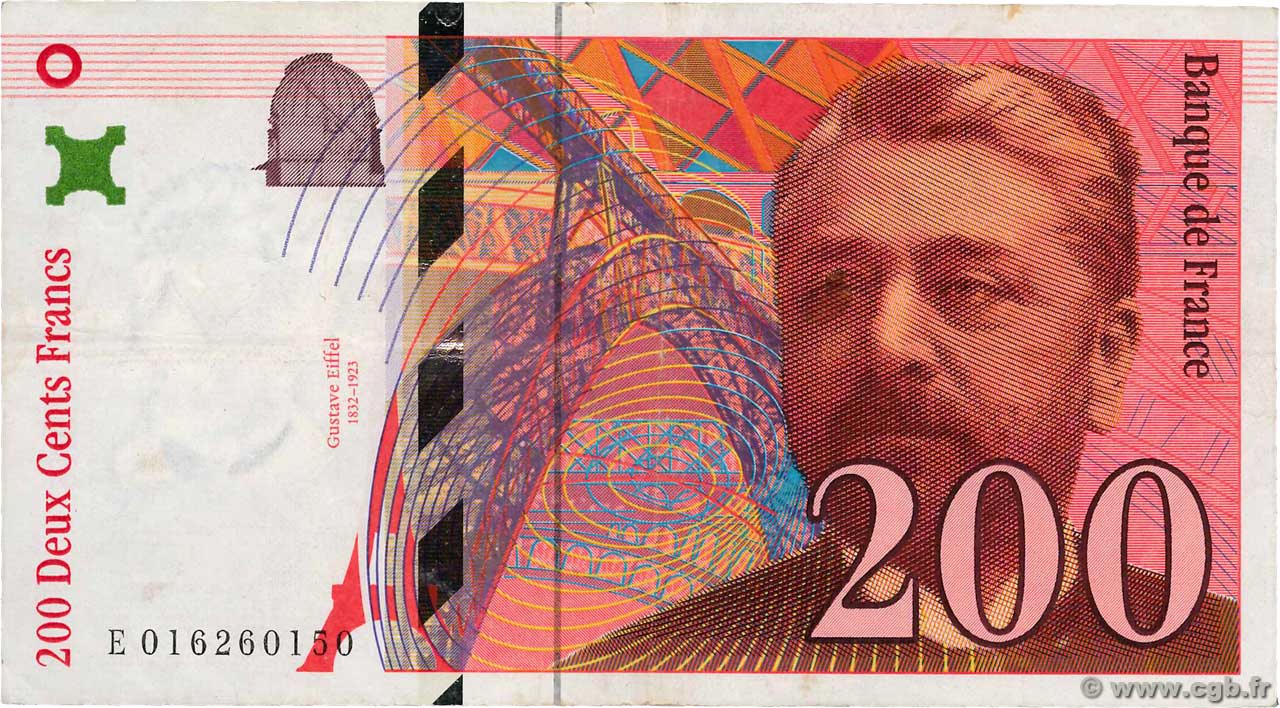 200 Francs EIFFEL FRANCE 1996 F.75.02 TTB