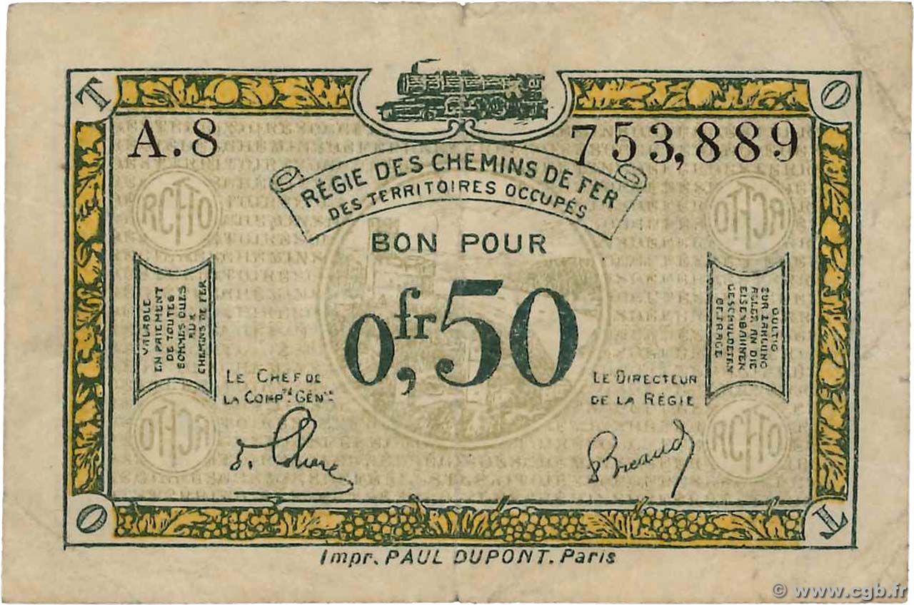 0,50 Franc FRANCE régionalisme et divers  1918 JP.135.04 TB