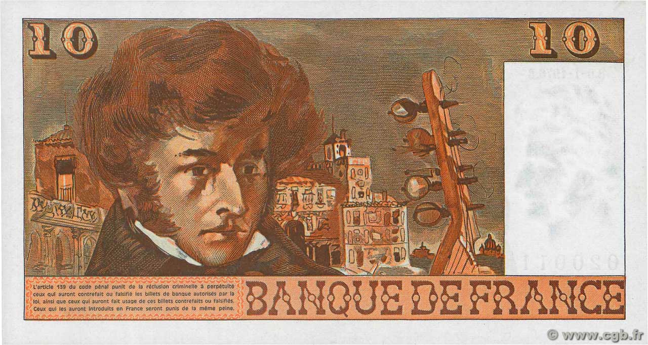 Francs Berlioz France F B Billets