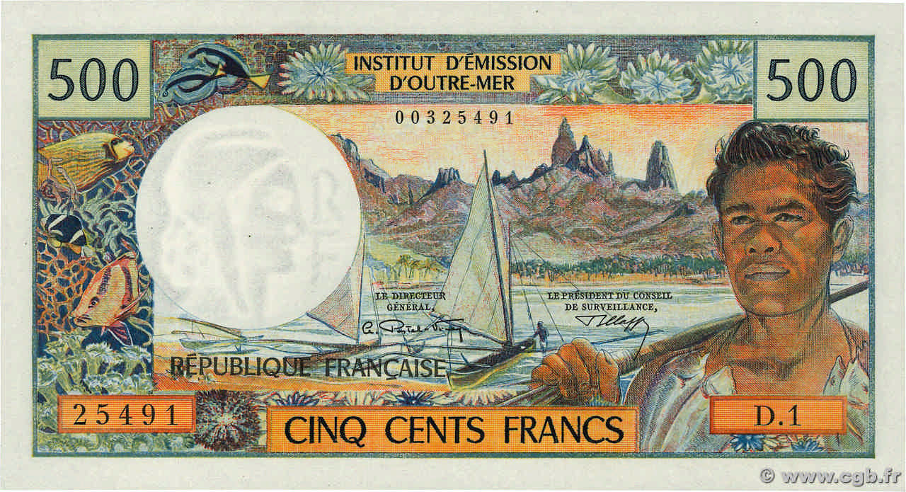 500 Francs NOUVELLE CALÉDONIE  1970 P.60a fST+