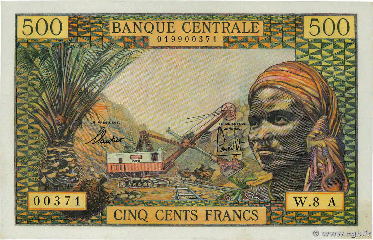 500 Francs EQUATORIAL AFRICAN STATES (FRENCH)  1965 P.04e q.FDC