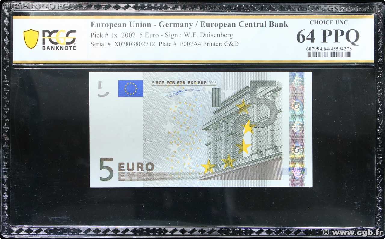 5 Euro EUROPA  2002 P.01x UNC-