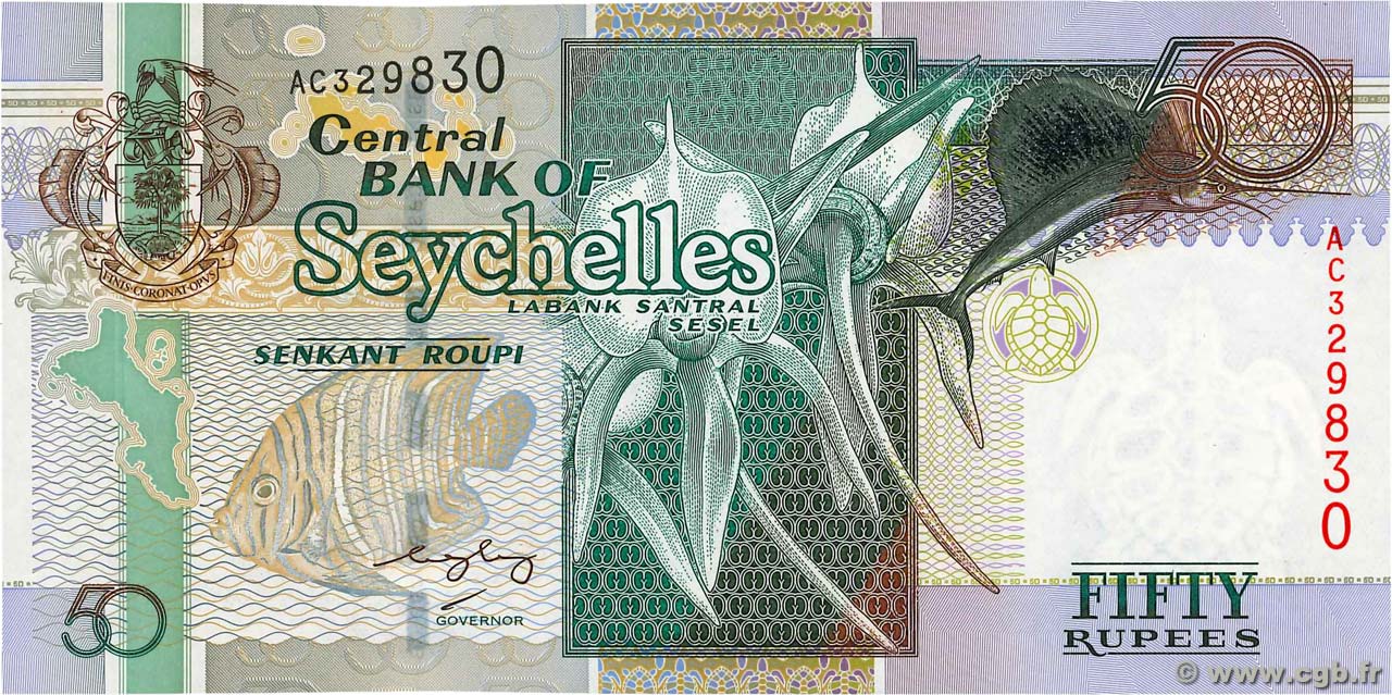 50 Rupees SEYCHELLES  2004 P.39A NEUF