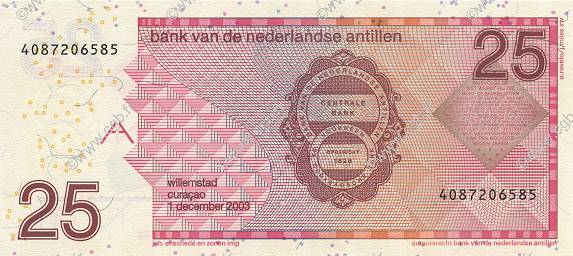 25 Gulden ANTILLES NÉERLANDAISES 2003 P.29c NEUF