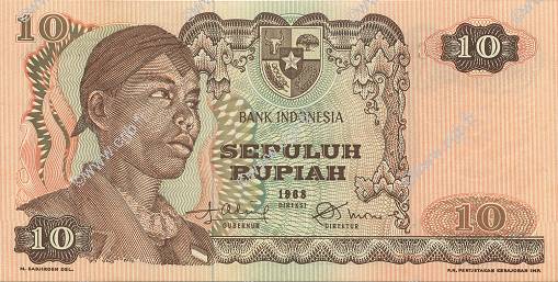 10 Rupiah INDONÉSIE  1968 P.105a pr.NEUF