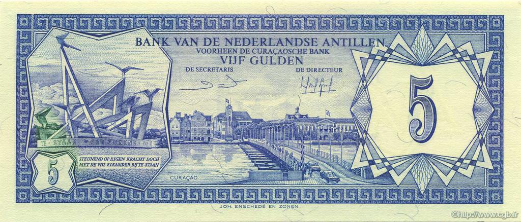 5 Gulden NETHERLANDS ANTILLES  1984 P.15b ST