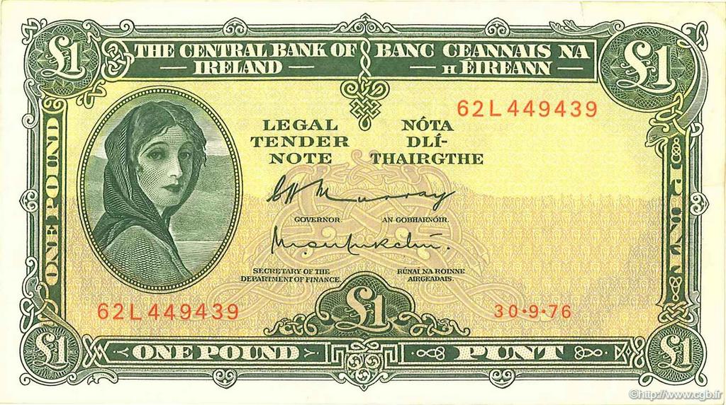 1 Pound IRLANDE  1976 P.064d TTB