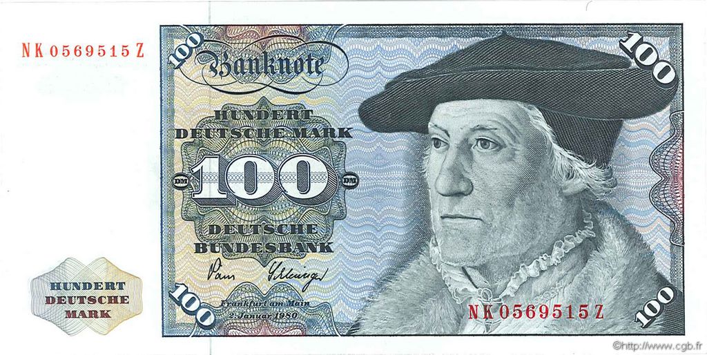 100 Deutsche Mark ALLEMAGNE FÉDÉRALE  1980 P.34d SPL