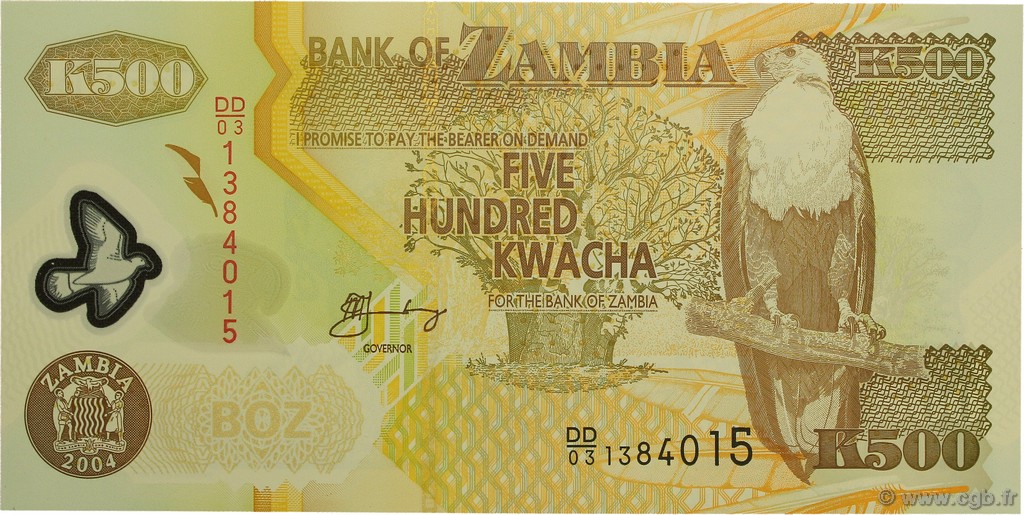 500 Kwacha ZAMBIA  2004 P.43c FDC