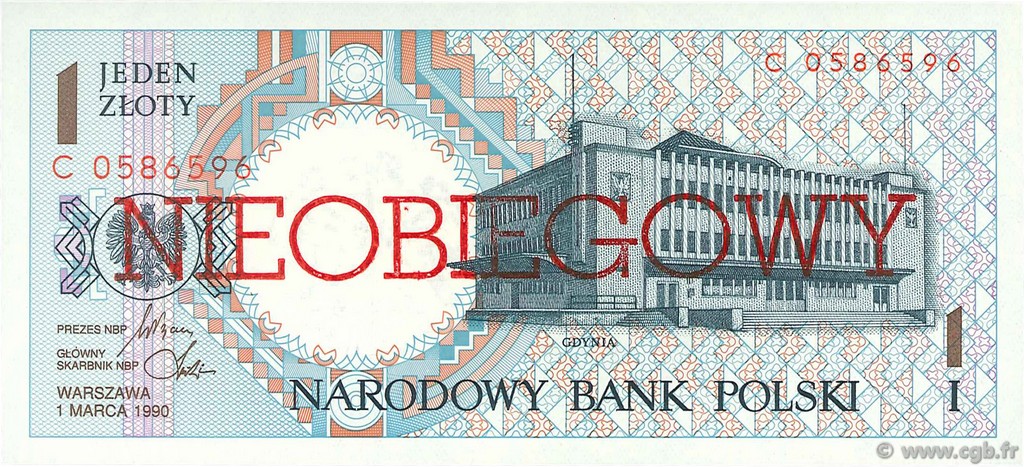 1 Zloty POLOGNE  1990 P.164a NEUF