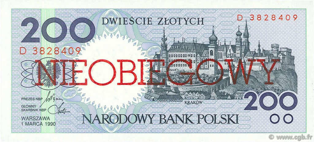 200 Zlotych POLOGNE  1990 P.171a NEUF