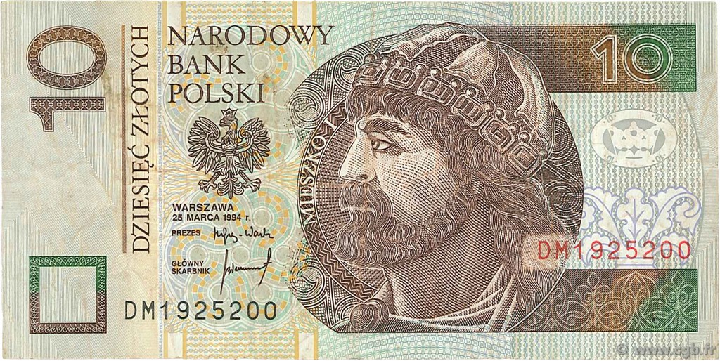 10 Zlotych POLOGNE  1994 P.173a TTB