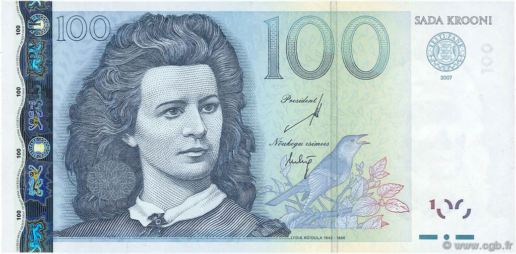 100 Krooni ESTONIE  2007 P.88a NEUF