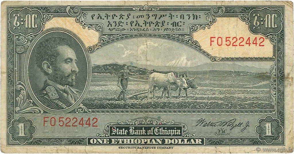 1 Dollar ÉTHIOPIE  1945 P.12c B