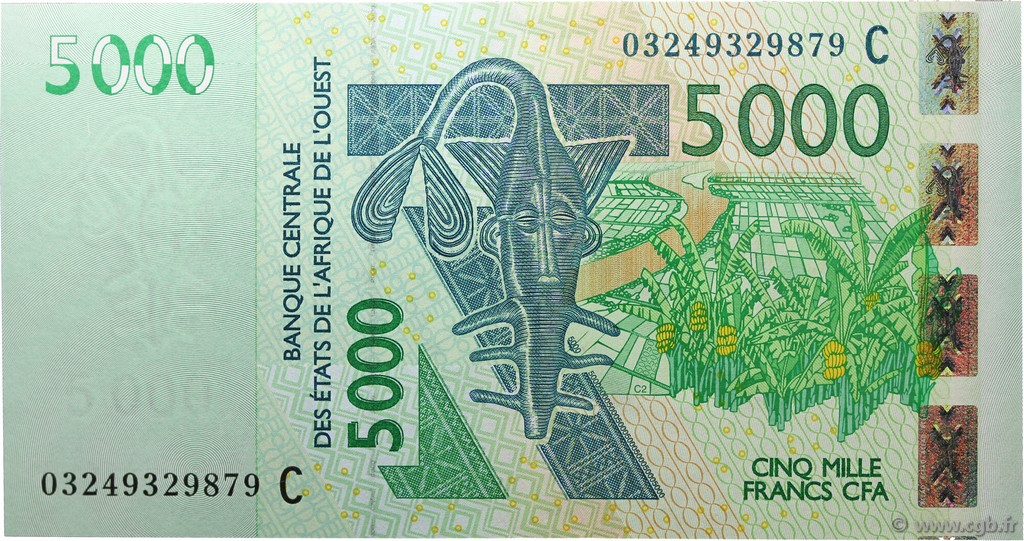 5000 Francs ÉTATS DE L AFRIQUE DE L OUEST  2003 P.317Ca pr.NEUF