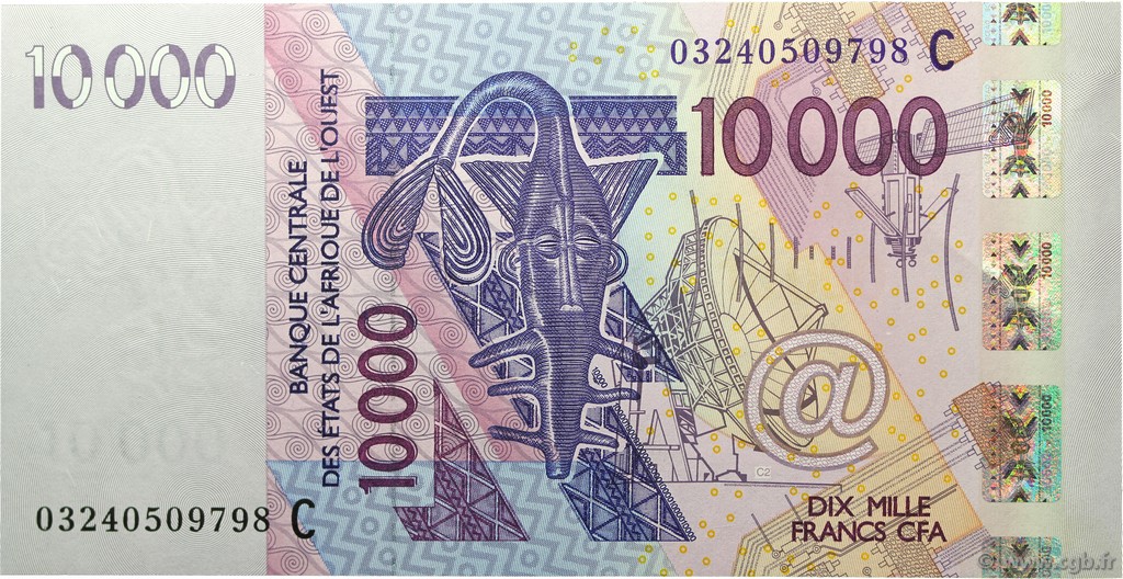 10000 Francs ÉTATS DE L AFRIQUE DE L OUEST  2003 P.318Ca pr.NEUF