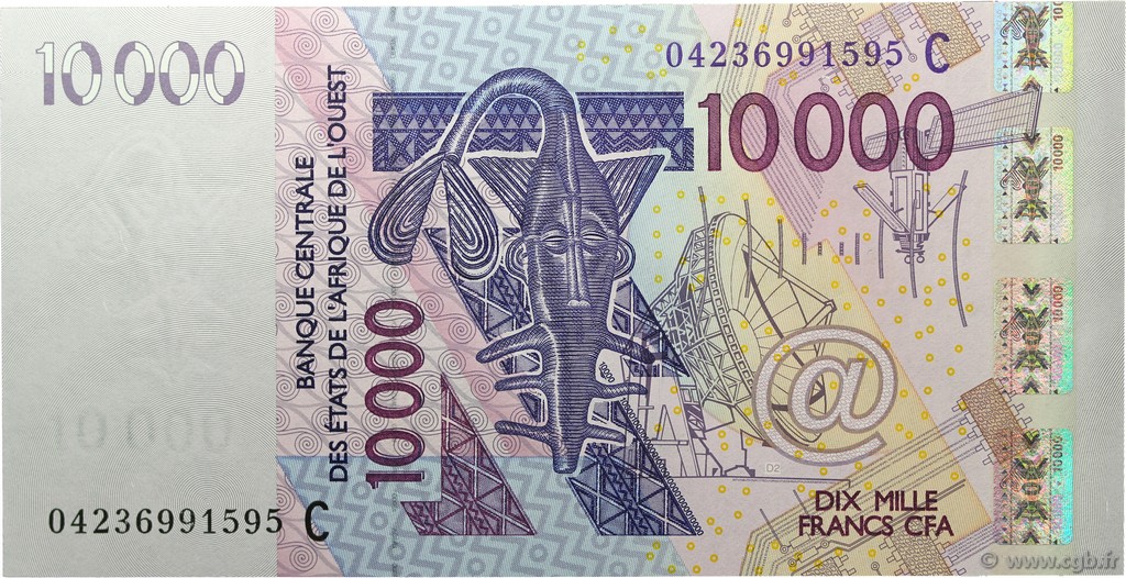 10000 Francs ÉTATS DE L AFRIQUE DE L OUEST  2004 P.318Cb NEUF