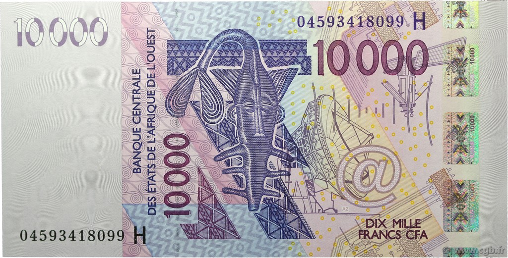 10000 Francs ÉTATS DE L AFRIQUE DE L OUEST  2004 P.618Hb pr.NEUF