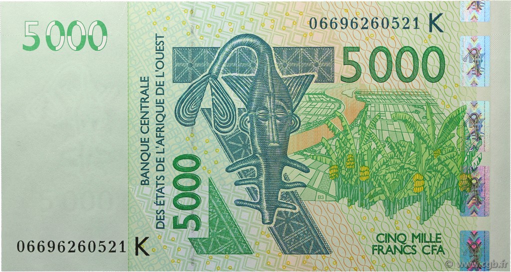 5000 Francs ÉTATS DE L AFRIQUE DE L OUEST  2006 P.717Kd NEUF