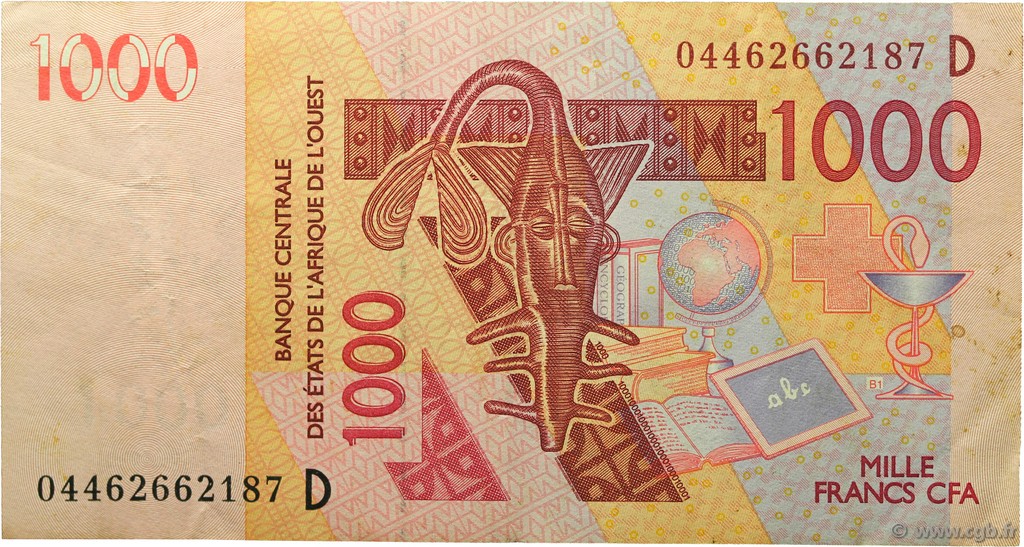 1000 Francs ÉTATS DE L AFRIQUE DE L OUEST  2004 P.415Db TTB