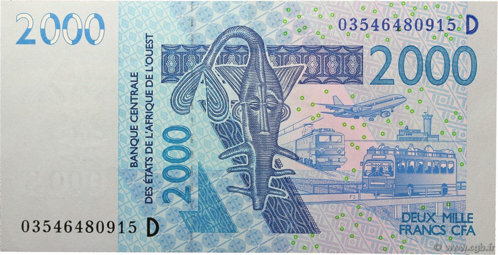 2000 Francs ÉTATS DE L AFRIQUE DE L OUEST  2003 P.416Da SPL