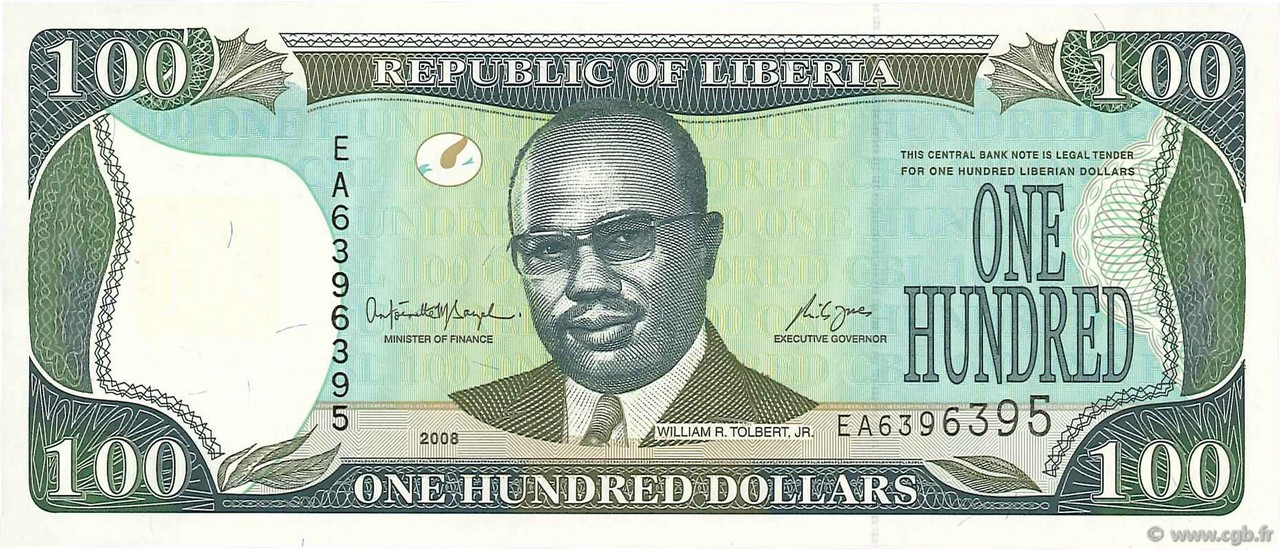 100 Dollars LIBERIA  2008 P.30d NEUF