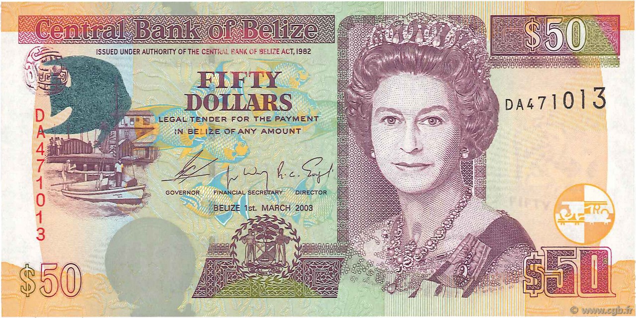 50 Dollars BELIZE  2003 P.70a NEUF