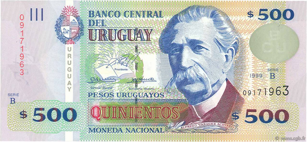 500 Pesos Uruguayos URUGUAY  1999 P.082 NEUF