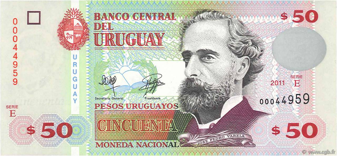 50 Pesos Uruguayos URUGUAY  2011 P.087b UNC